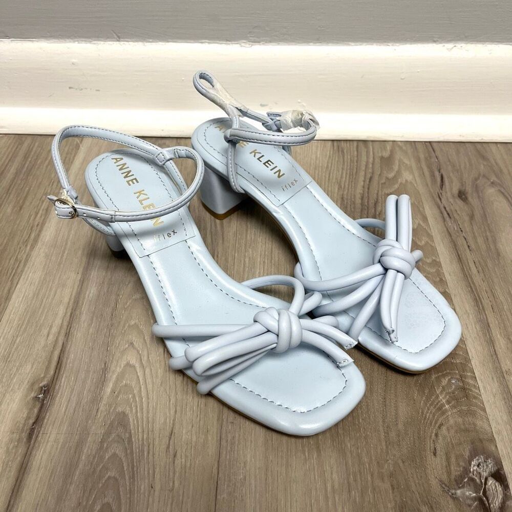 Anne Klein‎ Sandals Women’s 6.5 Kelsi Light Blue Strappy Heeled NWT
